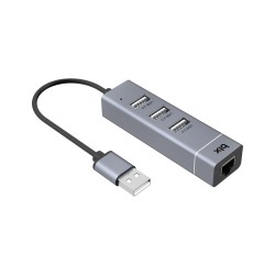 Bix USB Ethernet Dönüştürücü 3 Portlu USB Hub