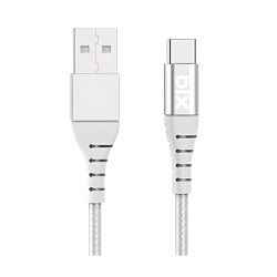 Beyaz Bix USB Type-C Ultra Güçlendirilmiş Şarj Kablosu Beyaz