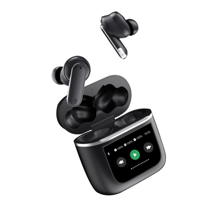 Bix X3 Soundcraft ANC/ENC Destekli Dokunmatik Dijital Ekranlı Bluetooth 5.4 TWS Kulak içi Kulaklık Siyah