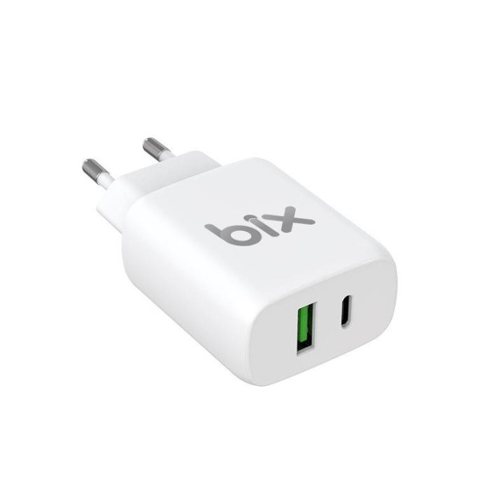 Bix ZH-2U41T Çift Portlu 25W PD Hızlı Şarj Adaptörü Bix ZH-2U41T Çift Portlu 25W PD Hızlı Şarj Adaptörü