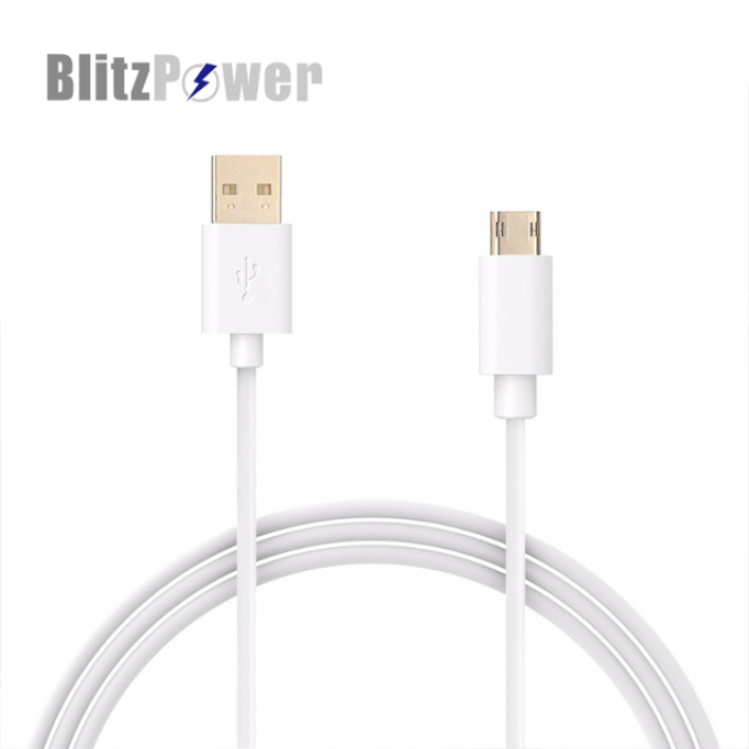 BlitzPower Android İçin Micro USB Şarj Kablosu Beyaz