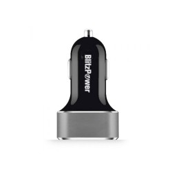 Gri BlitzPower Araç İçi USB Şarj Adaptörü Gri