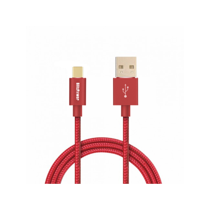 BlitzPower Örgülü USB Type-C Şarj Kablosu Gold