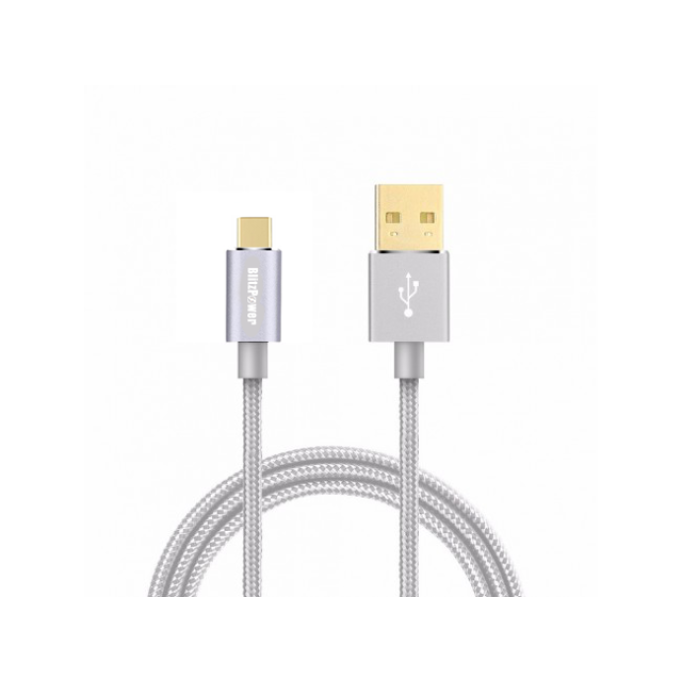 BlitzPower Örgülü USB Type-C Şarj Kablosu Gold