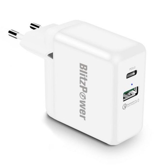 BlitzPower Qualcomm QC 3.0 USB Type-C 36W Hızlı Şarj Adaptörü BlitzPower Qualcomm QC 3.0 USB Type-C 36W Hızlı Şarj Adaptörü