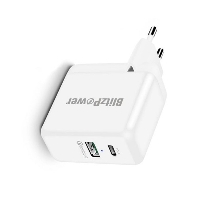 BlitzPower Qualcomm QC 3.0 USB Type-C 36W Hızlı Şarj Adaptörü BlitzPower Qualcomm QC 3.0 USB Type-C 36W Hızlı Şarj Adaptörü