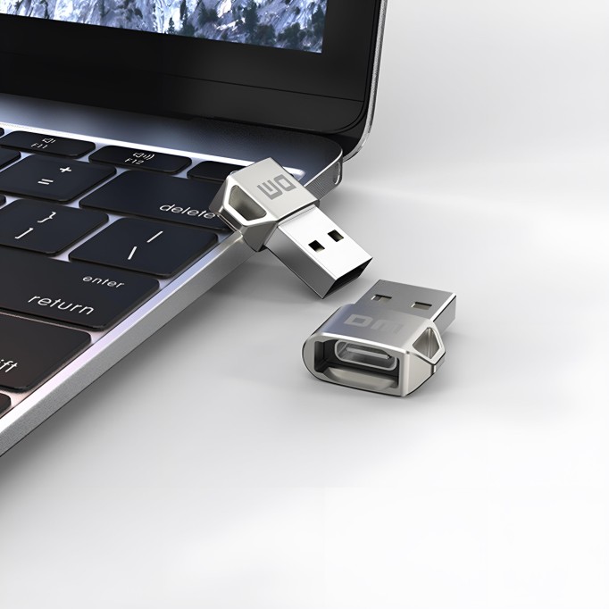 DM AD038 USB to Type-C Metal OTG Çevirici Dönüştürücü Adaptör