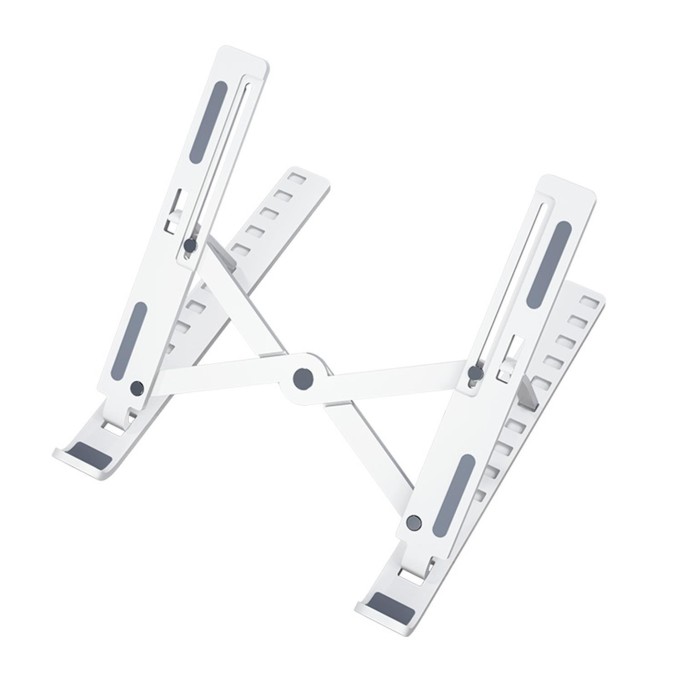 DM AD039 10 Kademeli Katlanabilir Taşınabilir Macbook Notebook Laptop Standı Beyaz