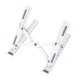 DM AD039 10 Kademeli Katlanabilir Taşınabilir Macbook Notebook Laptop Standı Beyaz