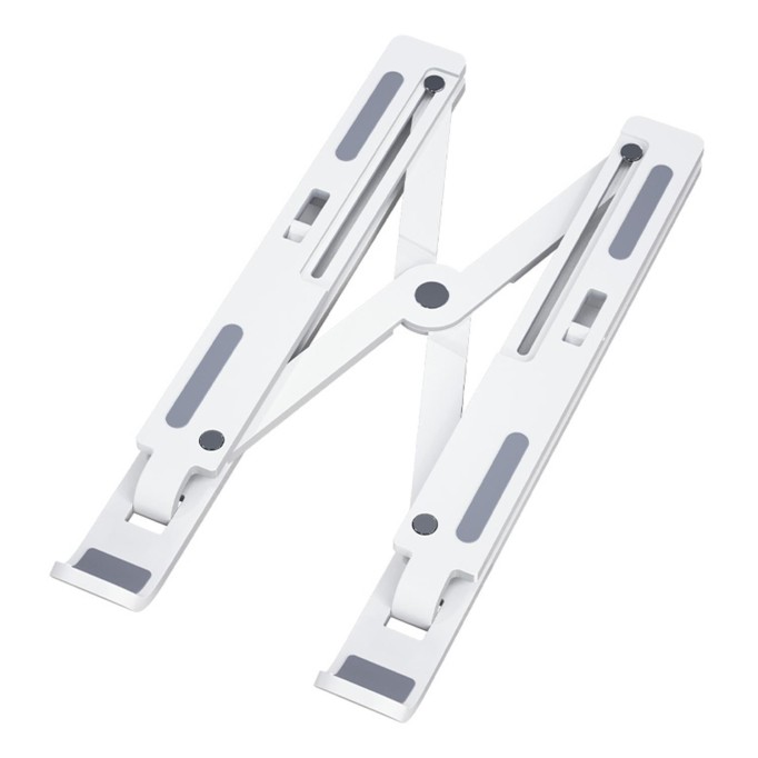 DM AD039 10 Kademeli Katlanabilir Taşınabilir Macbook Notebook Laptop Standı Beyaz