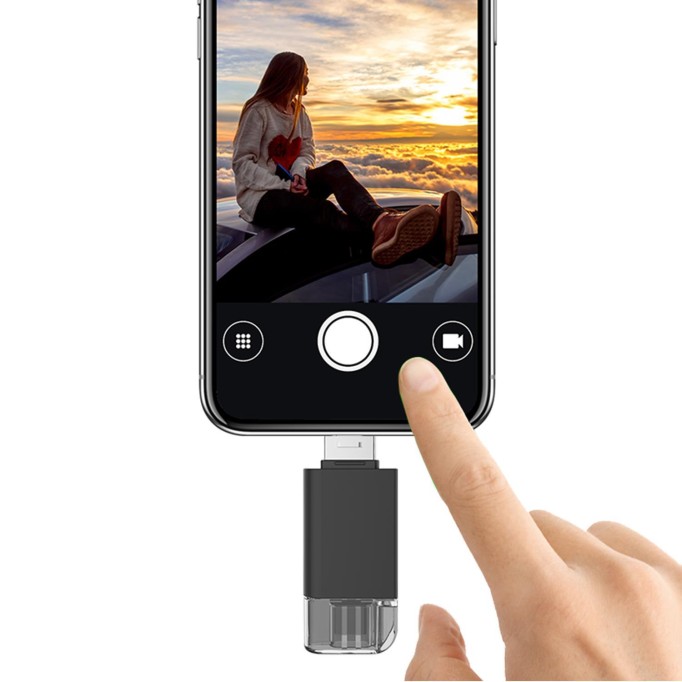 DM APD005 3 in 1 USB Type-C iPhone Flash Bellek 128GB