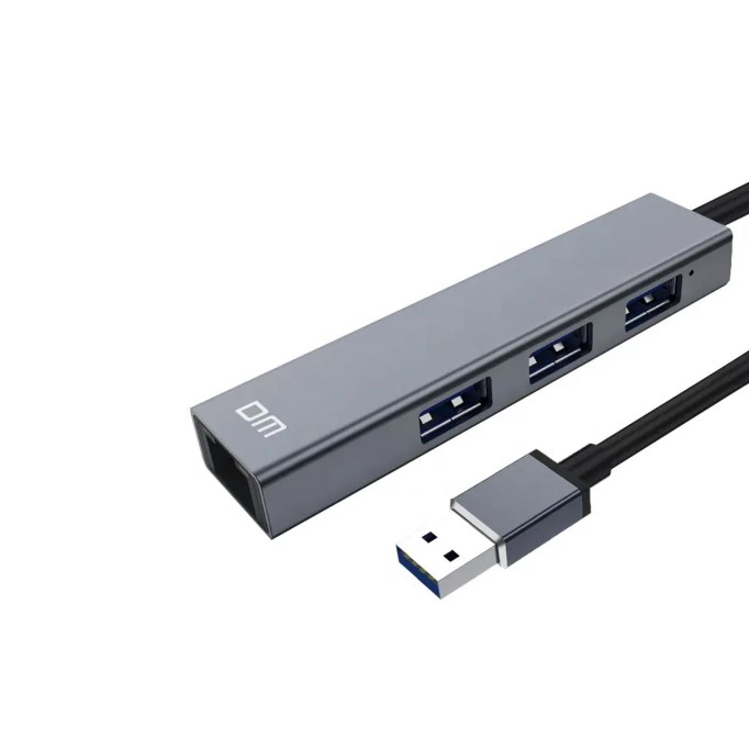 DM CHB012 USB 3.0 to RJ45 Gigabit Ethernet ve USB Çoklayıcı Dönüştürücü