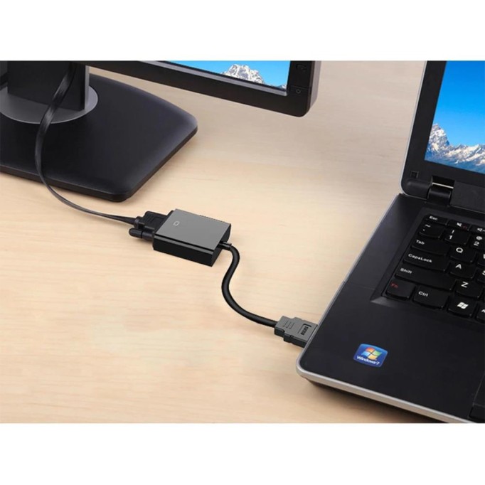 DM CHB020 HDMI to VGA Dişi Çevirici Adaptör Siyah