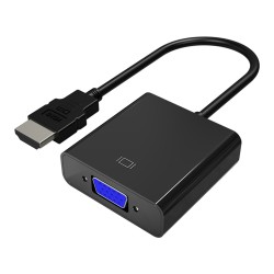 DM CHB021 HDMI to VGA Dönüştürücü 3.5mm Aux Ses Destekli Çıkış ile HDMI-VGA Adaptör