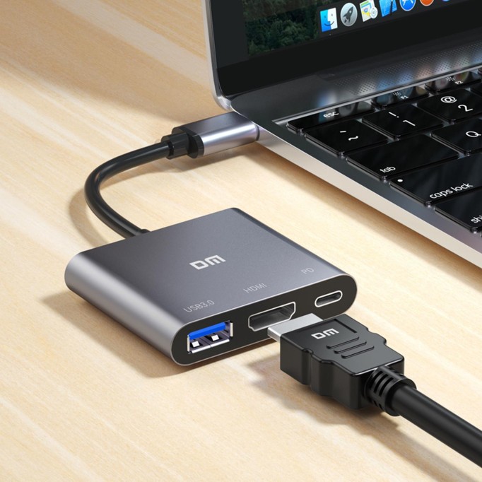 DM CHB026 Type-C to 4K HDMI USB 3.0 PD Çevirici Dönüştürücü