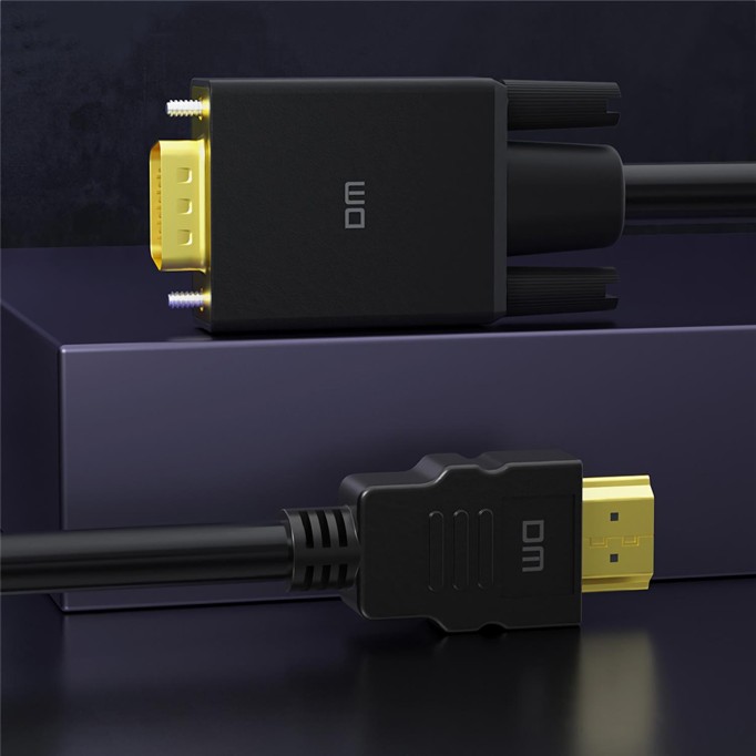 DM CHB033 HDMI to VGA Görüntü Aktarım Kablosu 1.8 Metre