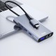DM CHB055 Type-C to HDMI VGA RJ45 Ethernet 3*USB 3.0 Aux PD TF SD Kart Okuyucu Dönüştürücü