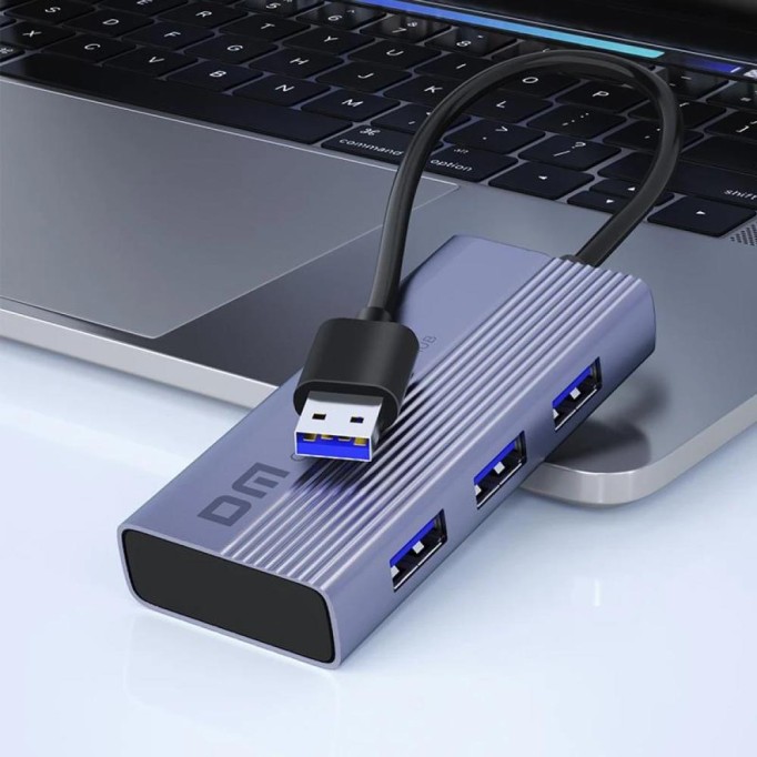 DM CHB060 PD Güç Destekli USB 3.0 4 Portlu USB-A Hub Çoklayıcı Adaptör