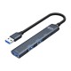 DM CHB080 USB-A to 4 Portlu USB 3.0 / USB 2.0 Type-C Çoklayıcı Hub Dönüştürücü