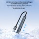 DM CHB080 USB-A to 4 Portlu USB 3.0 / USB 2.0 Type-C Çoklayıcı Hub Dönüştürücü