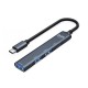 DM CHB081 Type-C to 4 Portlu USB 3.0 / USB 2.0 Çoklayıcı Hub Dönüştürücü