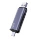 DM CR017 USB-A ve Type-C SD / Micro SD / TF Kart Okuyucu Dönüştürücü