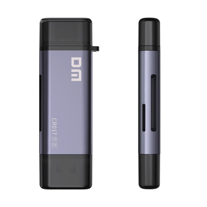 DM CR017 USB-A ve Type-C SD / Micro SD / TF Kart Okuyucu Dönüştürücü