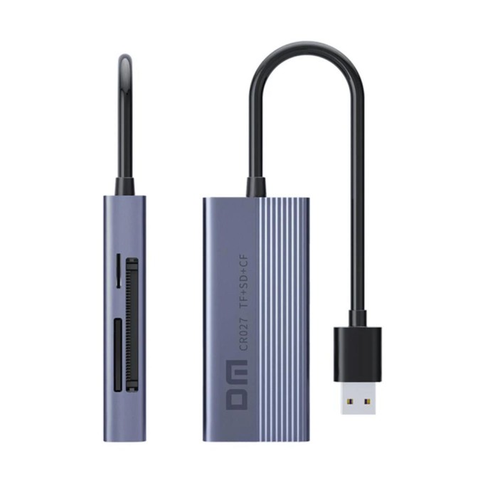 DM CR027 USB 3.0 to TF SD CF Micro SD Kart Okuyucu Adaptör