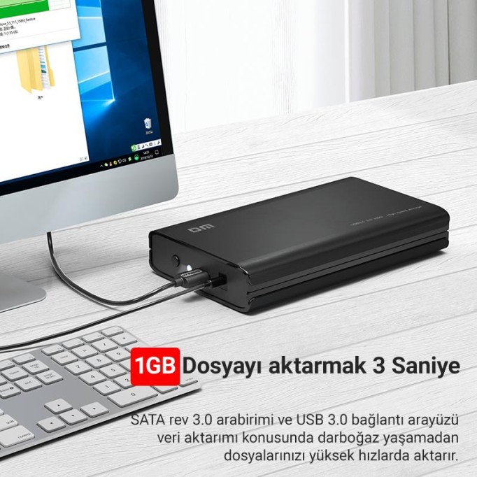 DM HD035 2.5/3.5" inch USB 3.0 Sata 3 Harici SSD Harddisk HDD Kutusu