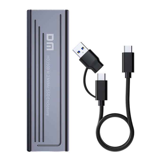DM HD1500 10Gbps Type-C 3.2 Gen 2 M / B&M Key M.2 NVMe SSD Kutusu