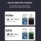 DM HD2000 USB 3.2 Gen 2 Type-C 20Gbps PCIe SATA M.2 NVMe NGFF SSD Disk Kutusu