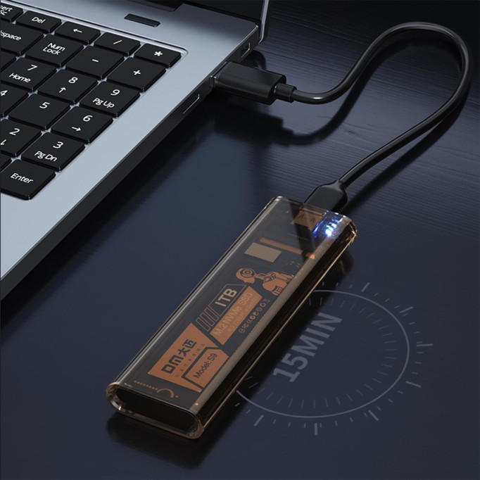 DM HD990 USB3.2 Gen2 10Gbps Type-C M.2 NVMe SSD Disk Kutusu