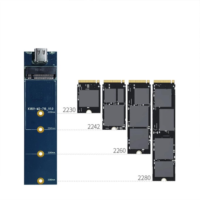 DM HD990 USB3.2 Gen2 10Gbps Type-C M.2 NVMe SSD Disk Kutusu