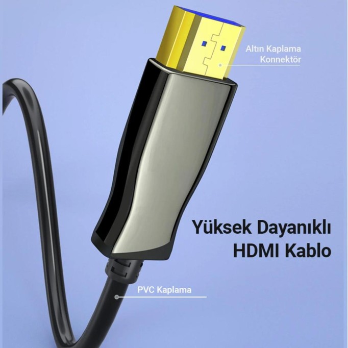 DM HI040 4K 60Hz 2K 144Hz HDMI 2.0 Fiber Optik Görüntü ve Ses Aktarım Kablosu 40 Metre