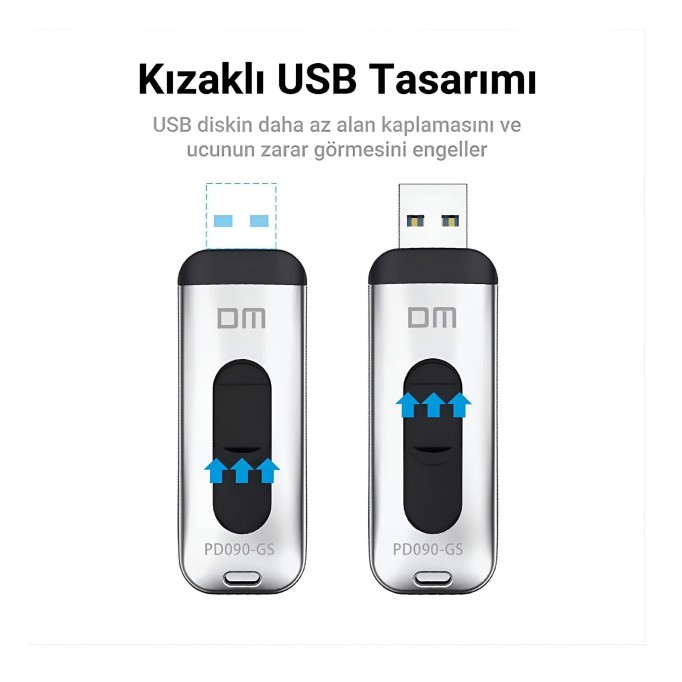 DM PD090 USB 3.0 Alüminyum 128GB Flash Bellek