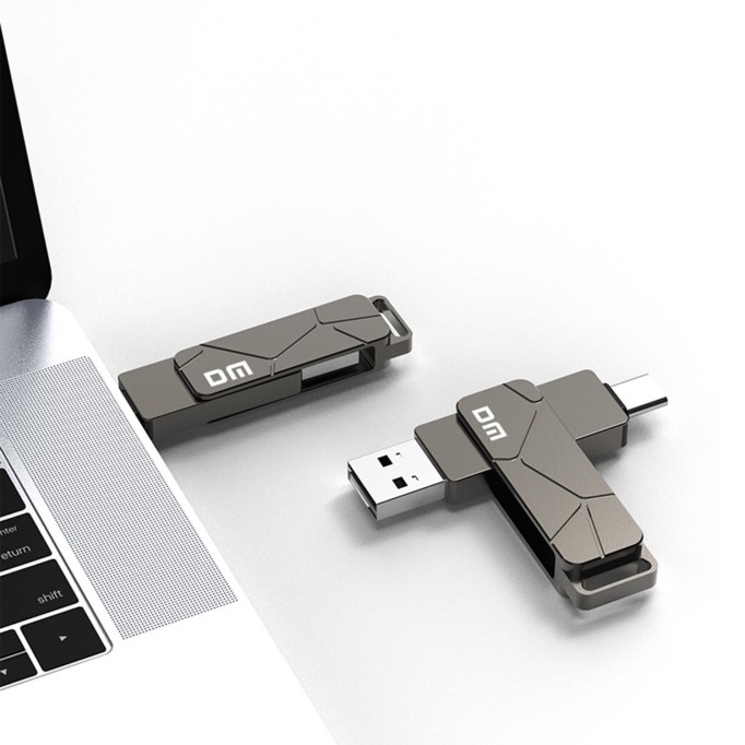 DM PD198 Metal USB3.2 Gen1 Type-C OTG Hızlı Flash Bellek 256GB