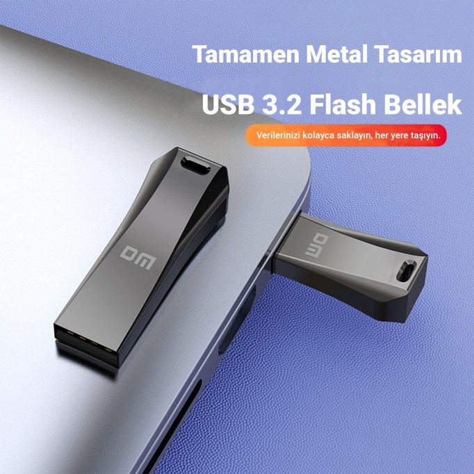 DM PD236 Metal USB 3.2 Gen 1 128GB Hızlı USB Flash Bellek