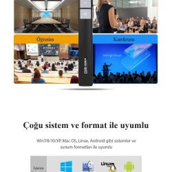 DM PT003 Şarjlı 200 Metre Işık Mesafeli Lazer Sunum Kumandası DM PT003 Şarjlı 200 Metre Işık Mesafeli Lazer Sunum Kumandası