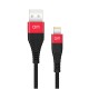 DM SL001 USB to Lightning iPhone 2.4A Hızlı Şarj ve Data Kablosu Siyah 1.2 Metre