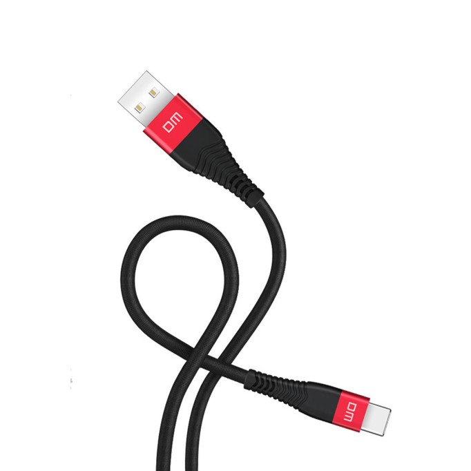 DM SL003 USB to Type-C 3A Hızlı Şarj ve Data Kablosu Siyah 1.2 Metre