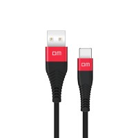 DM SL003 USB to Type-C 3A Hızlı Şarj ve Data Kablosu Siyah 1.2 Metre