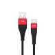 DM SL003 USB to Type-C 3A Hızlı Şarj ve Data Kablosu Siyah 1.2 Metre