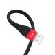 DM SL003 USB to Type-C 3A Hızlı Şarj ve Data Kablosu Siyah 1.2 Metre