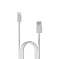 DM SL010 USB to Lightning iPhone 2.4A Hızlı Şarj ve Data Kablosu Beyaz 1 Metre