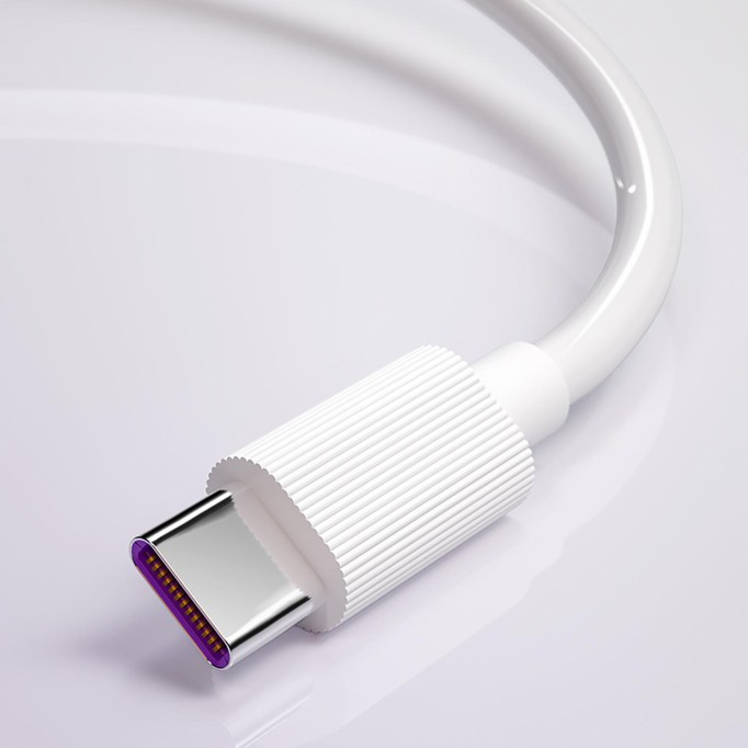 DM SL015 USB to Type-C 5A Hızlı Şarj ve Data Kablosu Beyaz 1 Metre