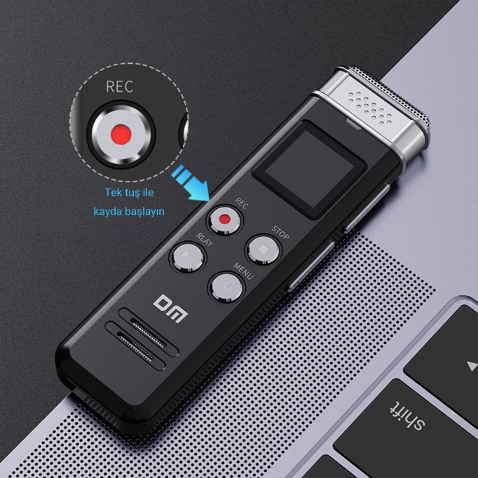 DM V2 Ekranlı 16GB Dijital Ses Kayıt Cihazı