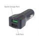 Fonus Çift USB Çıkışlı QC 3.0 Hızlı Araç Şarj Cihazı