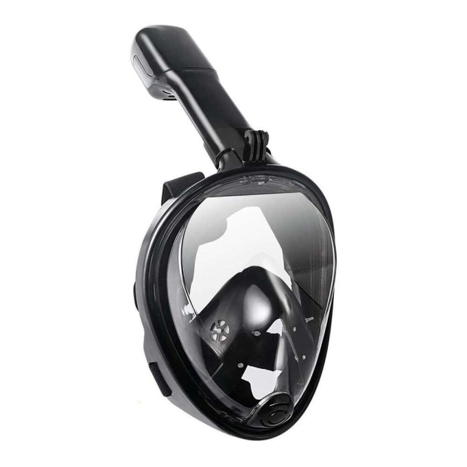 Full Face Aksiyon Kamera için Şnorkel Dalış Maskesi Large / Xlarge Siyah