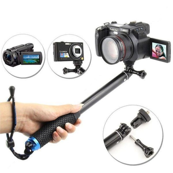 GoEasy Plus Kademeli Alüminyum Monopod Siyah Mavi GoEasy Plus Kademeli Alüminyum Monopod Siyah Mavi
