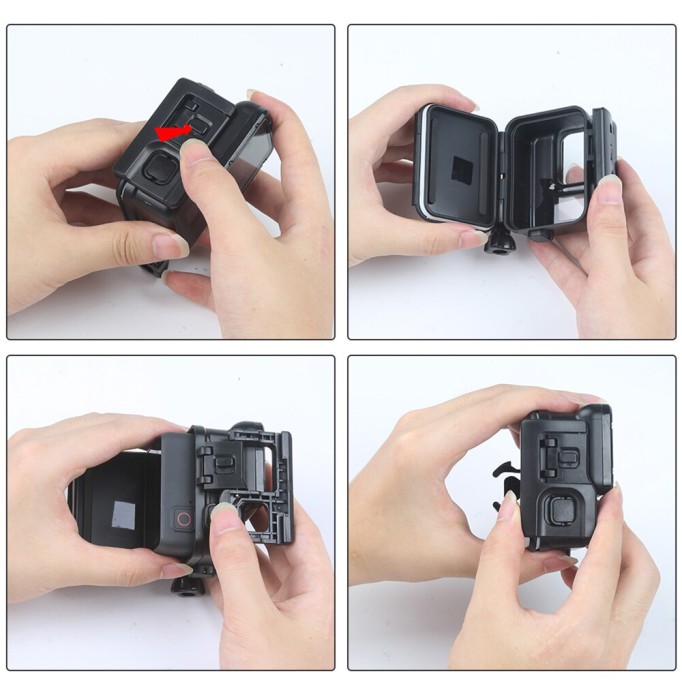 GoPro Hero 5 6 7 Uyumlu Siyah Housing GoPro Hero 5 6 7 Uyumlu Siyah Housing